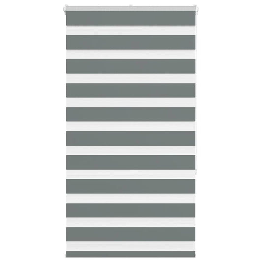 vidaXL Ζέβρα τυφλή Σκούρο Γκρι Πλάτος υφάσματος 75,9 εκ. Πολυεστέρας