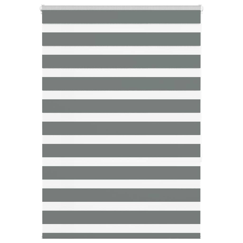 vidaXL Ζέβρα τυφλή Σκούρο Γκρι Πλάτος υφάσματος 95,9 εκ. Πολυεστέρας