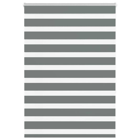 vidaXL Ζέβρα τυφλή Σκούρο Γκρι Πλάτος υφάσματος 95,9 εκ. Πολυεστέρας