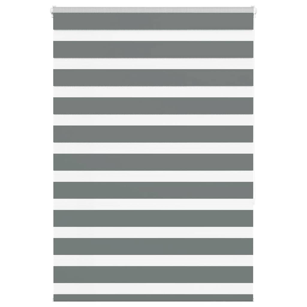 vidaXL Ζέβρα τυφλή Σκούρο Γκρι Πλάτος υφάσματος 100,9 εκ. Πολυεστέρας