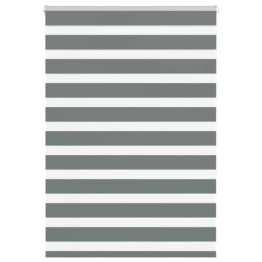 vidaXL Ζέβρα τυφλή Σκούρο Γκρι Πλάτος υφάσματος 100,9 εκ. Πολυεστέρας