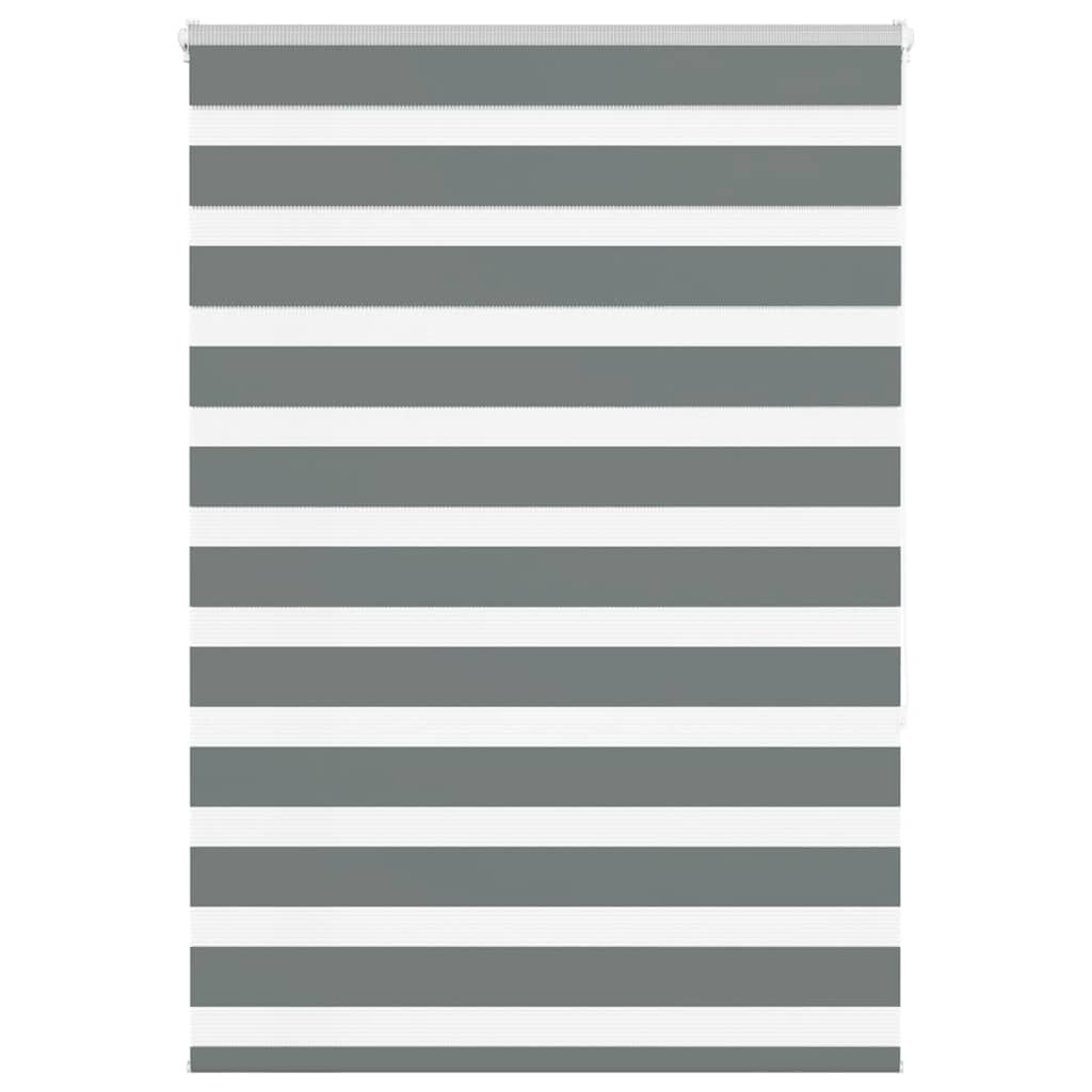 vidaXL Ζέβρα τυφλή Σκούρο Γκρι Πλάτος υφάσματος 110,9 εκ. Πολυεστέρας