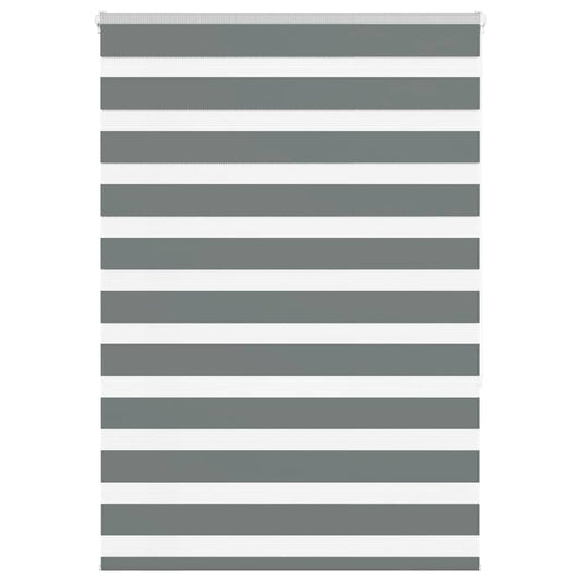 vidaXL Ζέβρα τυφλή Σκούρο Γκρι Πλάτος υφάσματος 110,9 εκ. Πολυεστέρας