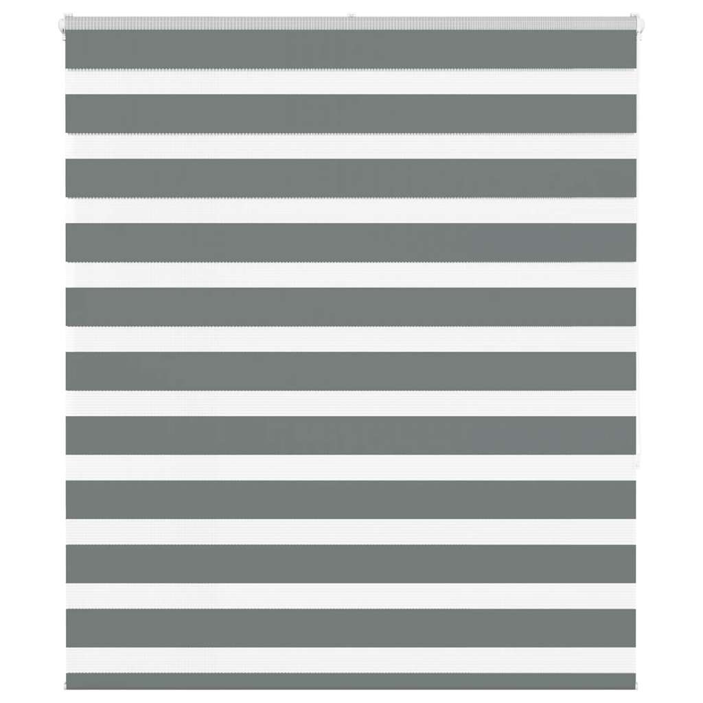 vidaXL Ζέβρα τυφλή Σκούρο Γκρι Πλάτος υφάσματος 115,9 εκ. Πολυεστέρας