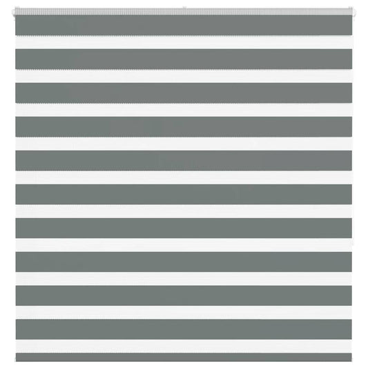 vidaXL Ζέβρα τυφλή Σκούρο Γκρι Πλάτος υφάσματος 140,9 εκ. Πολυεστέρας