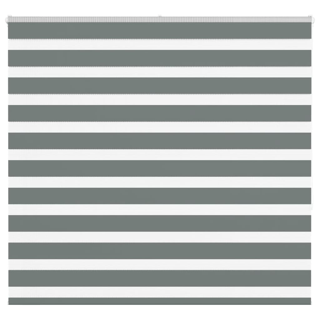 vidaXL Ζέβρα τυφλή Σκούρο Γκρι Πλάτος υφάσματος 150,9 εκ. Πολυεστέρας