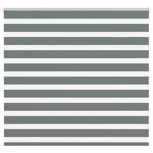 vidaXL Ζέβρα τυφλή Σκούρο Γκρι Πλάτος υφάσματος 150,9 εκ. Πολυεστέρας