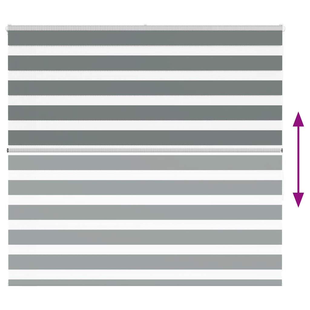 vidaXL Ζέβρα τυφλή Σκούρο Γκρι Πλάτος υφάσματος 160,9 εκ. Πολυεστέρας