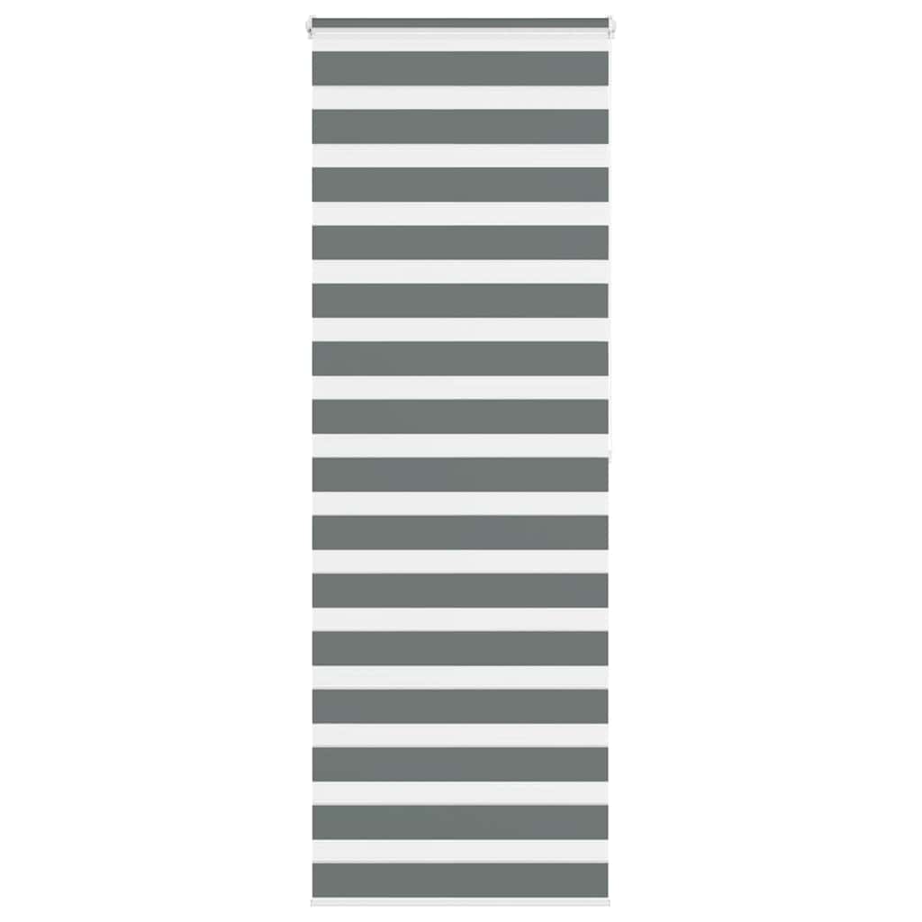 vidaXL Ζέβρα τυφλή Σκούρο Γκρι Πλάτος υφάσματος 70,9 εκ. Πολυεστέρας