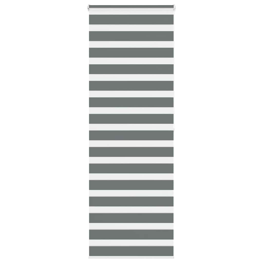 vidaXL Ζέβρα τυφλή Σκούρο Γκρι Πλάτος υφάσματος 75,9 εκ. Πολυεστέρας