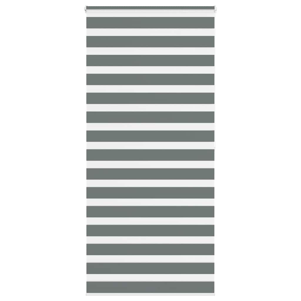 vidaXL Ζέβρα τυφλή Σκούρο Γκρι Πλάτος υφάσματος 95,9 εκ. Πολυεστέρας