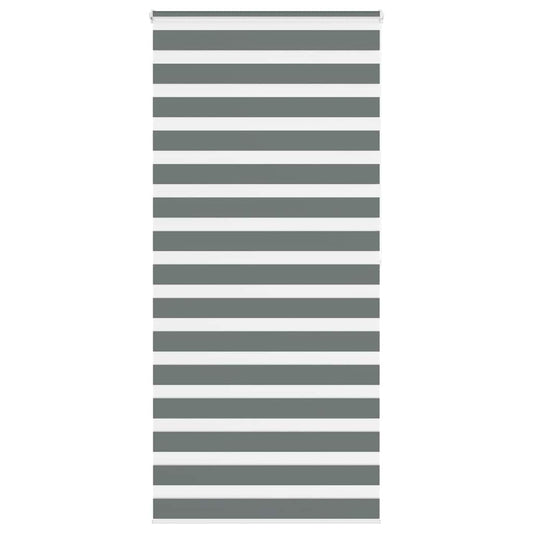 vidaXL Ζέβρα τυφλή Σκούρο Γκρι Πλάτος υφάσματος 95,9 εκ. Πολυεστέρας