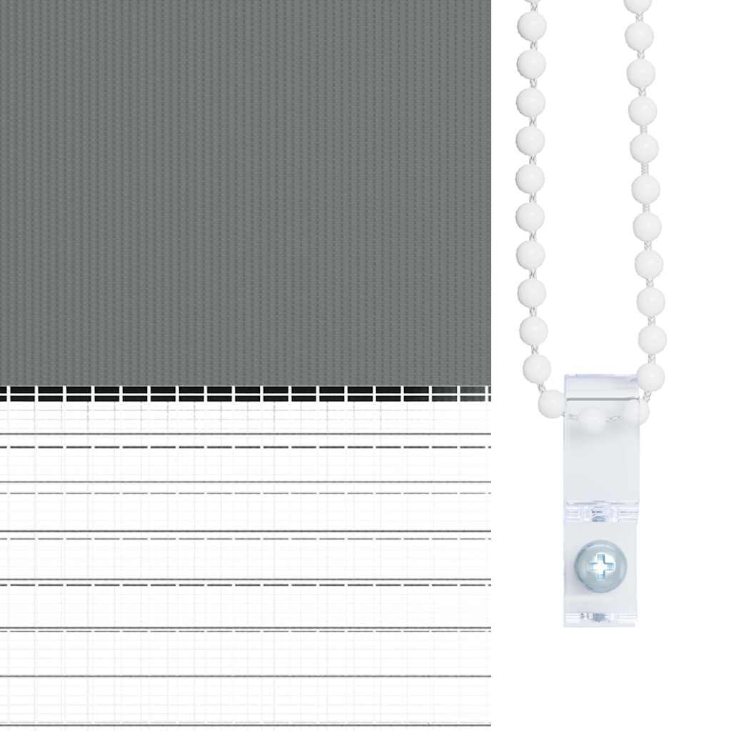 vidaXL Ζέβρα τυφλή Σκούρο Γκρι Πλάτος υφάσματος 105,9 εκ. Πολυεστέρας