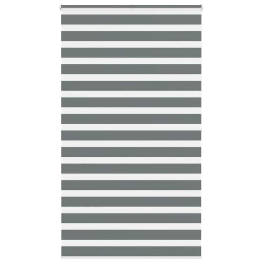 vidaXL Ζέβρα τυφλή Σκούρο Γκρι Πλάτος υφάσματος 120,9 εκ. Πολυεστέρας