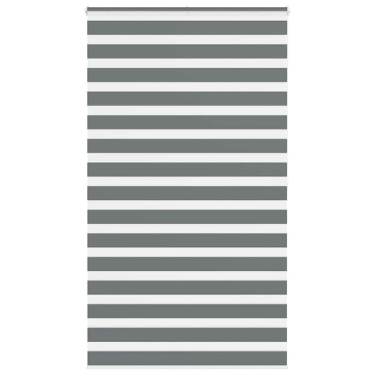 vidaXL Ζέβρα τυφλή Σκούρο Γκρι Πλάτος υφάσματος 125,9 εκ. Πολυεστέρας