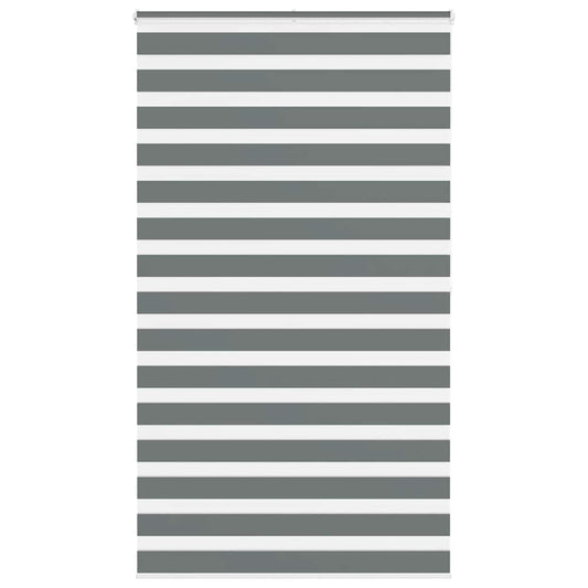 vidaXL Ζέβρα τυφλή Σκούρο Γκρι Πλάτος υφάσματος 130,9 εκ. Πολυεστέρας