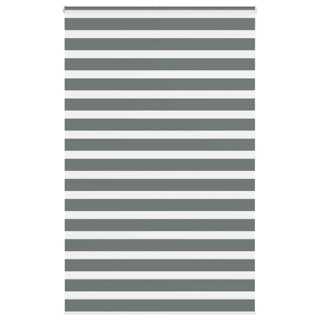 vidaXL Ζέβρα τυφλή Σκούρο Γκρι Πλάτος υφάσματος 135,9 εκ. Πολυεστέρας