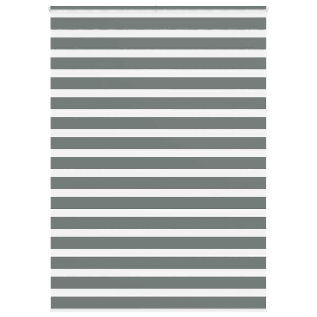 vidaXL Ζέβρα τυφλή Σκούρο Γκρι Πλάτος υφάσματος 160,9 εκ. Πολυεστέρας