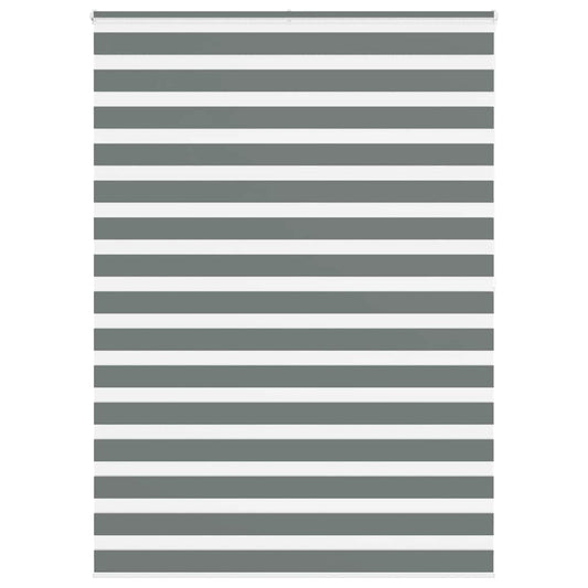 vidaXL Ζέβρα τυφλή Σκούρο Γκρι Πλάτος υφάσματος 160,9 εκ. Πολυεστέρας