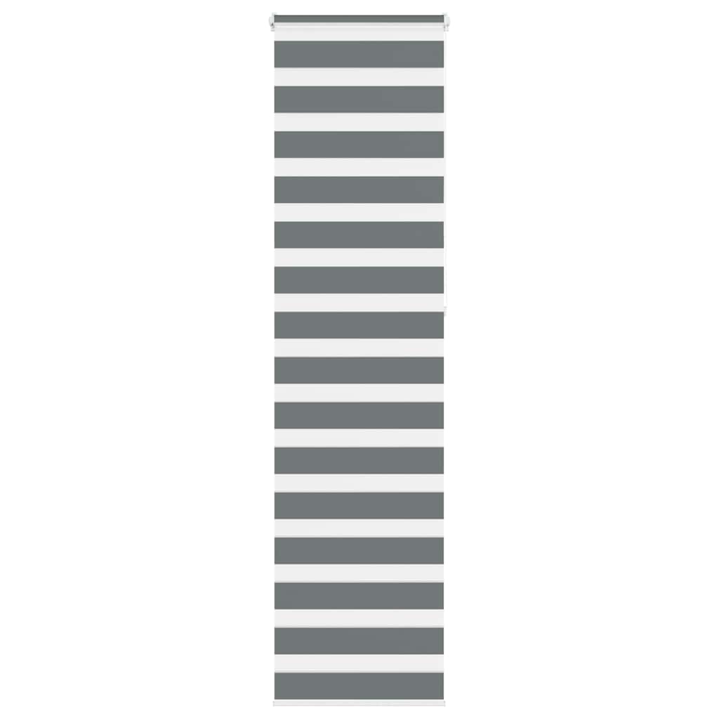 vidaXL Ζέβρα τυφλή Σκούρο Γκρι Πλάτος υφάσματος 55,9 εκ. Πολυεστέρας