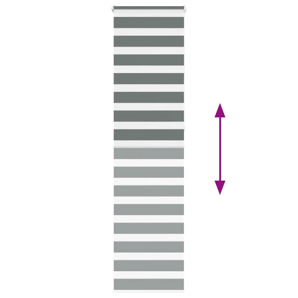 vidaXL Ζέβρα τυφλή Σκούρο Γκρι Πλάτος υφάσματος 55,9 εκ. Πολυεστέρας