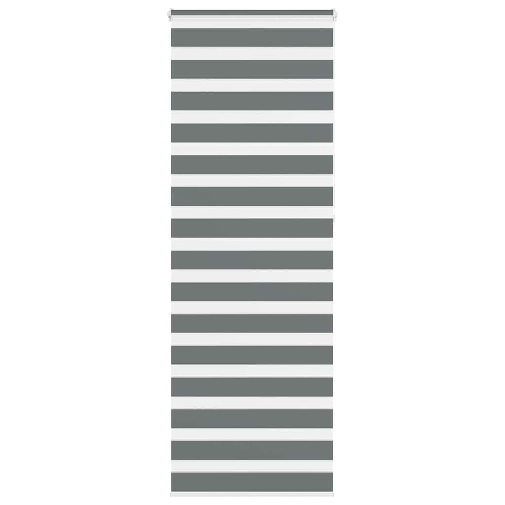 vidaXL Ζέβρα τυφλή Σκούρο Γκρι Πλάτος υφάσματος 65,9 εκ. Πολυεστέρας