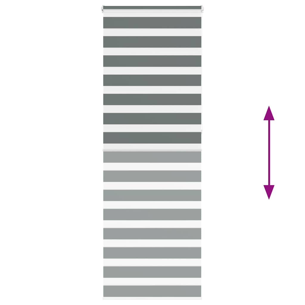 vidaXL Ζέβρα τυφλή Σκούρο Γκρι Πλάτος υφάσματος 65,9 εκ. Πολυεστέρας