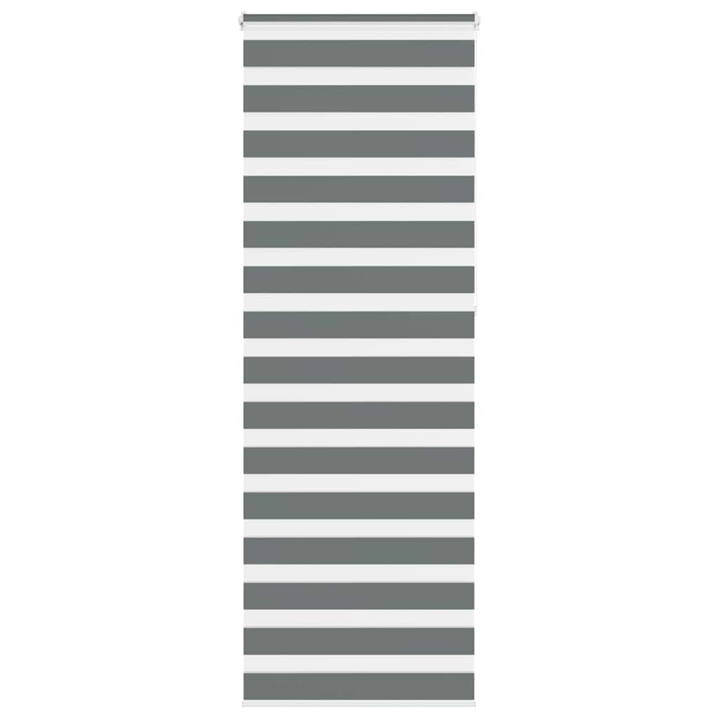 vidaXL Ζέβρα τυφλή Σκούρο Γκρι Πλάτος υφάσματος 70,9 εκ. Πολυεστέρας