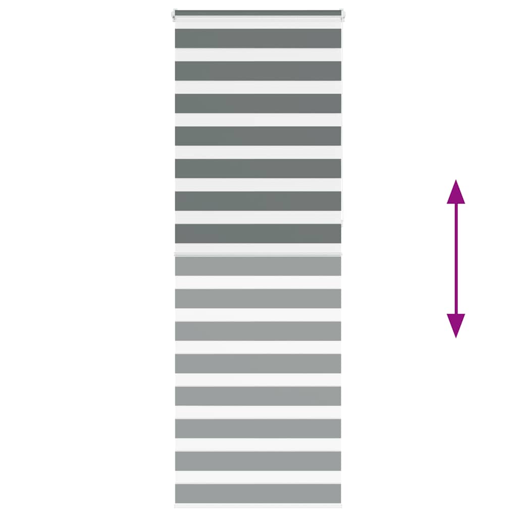 vidaXL Ζέβρα τυφλή Σκούρο Γκρι Πλάτος υφάσματος 70,9 εκ. Πολυεστέρας
