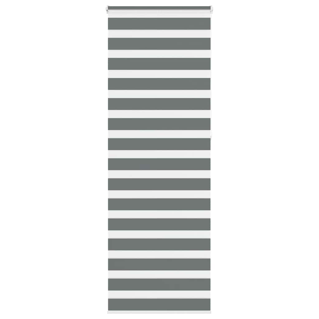 vidaXL Ζέβρα τυφλή Σκούρο Γκρι Πλάτος υφάσματος 75,9 εκ. Πολυεστέρας