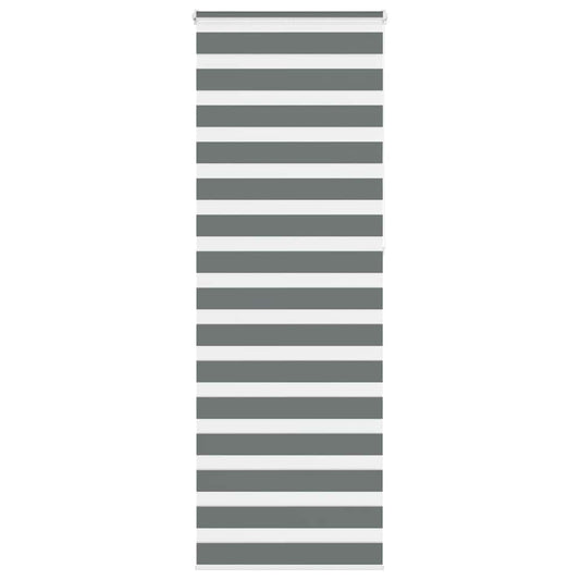 vidaXL Ζέβρα τυφλή Σκούρο Γκρι Πλάτος υφάσματος 75,9 εκ. Πολυεστέρας