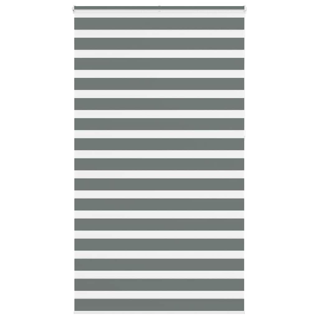 vidaXL Ζέβρα τυφλή Σκούρο Γκρι Πλάτος υφάσματος 115,9 εκ. Πολυεστέρας