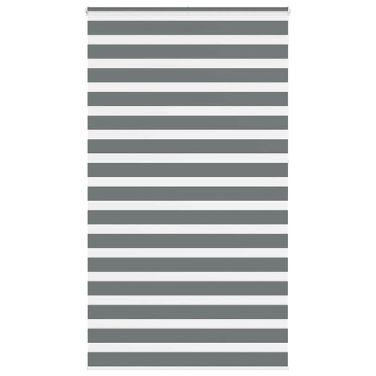 vidaXL Ζέβρα τυφλή Σκούρο Γκρι Πλάτος υφάσματος 120,9 εκ. Πολυεστέρας