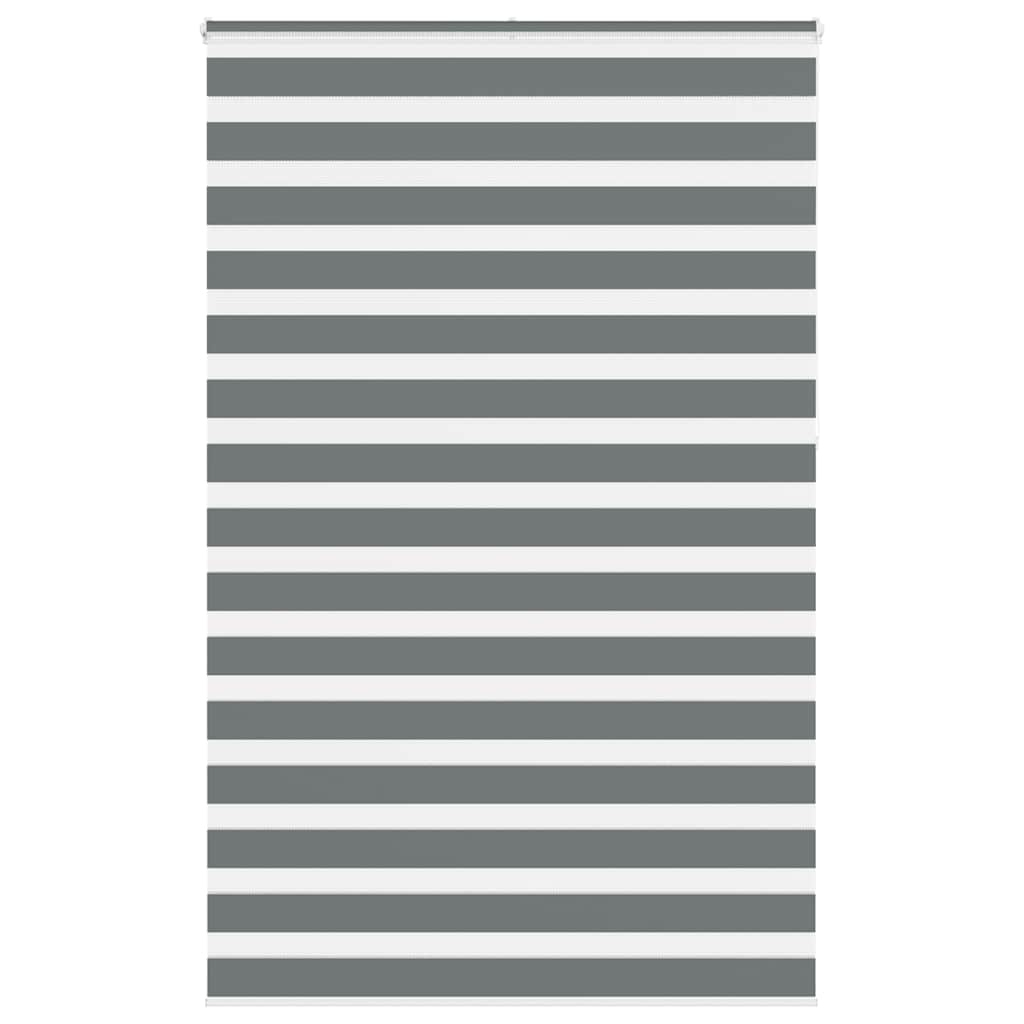 vidaXL Ζέβρα τυφλή Σκούρο Γκρι Πλάτος υφάσματος 135,9 εκ. Πολυεστέρας