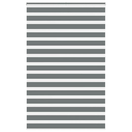 vidaXL Ζέβρα τυφλή Σκούρο Γκρι Πλάτος υφάσματος 135,9 εκ. Πολυεστέρας