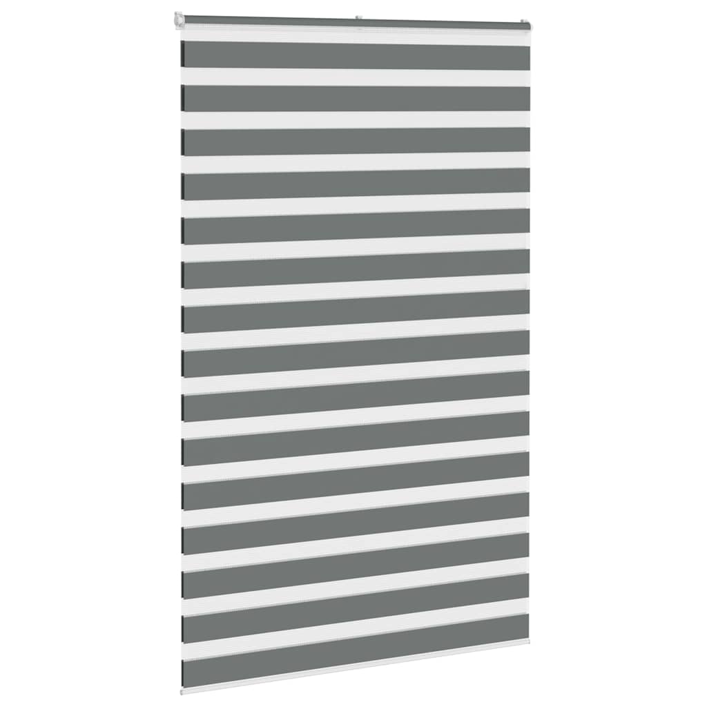 vidaXL Στόρι Ζέβρα Σκούρο Γκρι 145x230 εκ. Πλάτος Υφάσματος 140,9 εκ. Πολυεστέρας