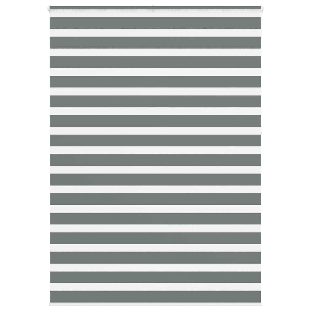 vidaXL Ζέβρα τυφλή Σκούρο Γκρι Πλάτος υφάσματος 155,9 εκ. Πολυεστέρας