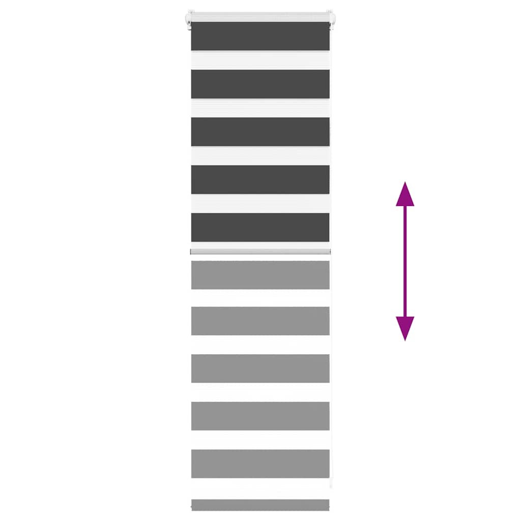 vidaXL Ζέβρα τυφλή Μαύρο Πλάτος υφάσματος 40,9 εκ. Πολυεστέρας