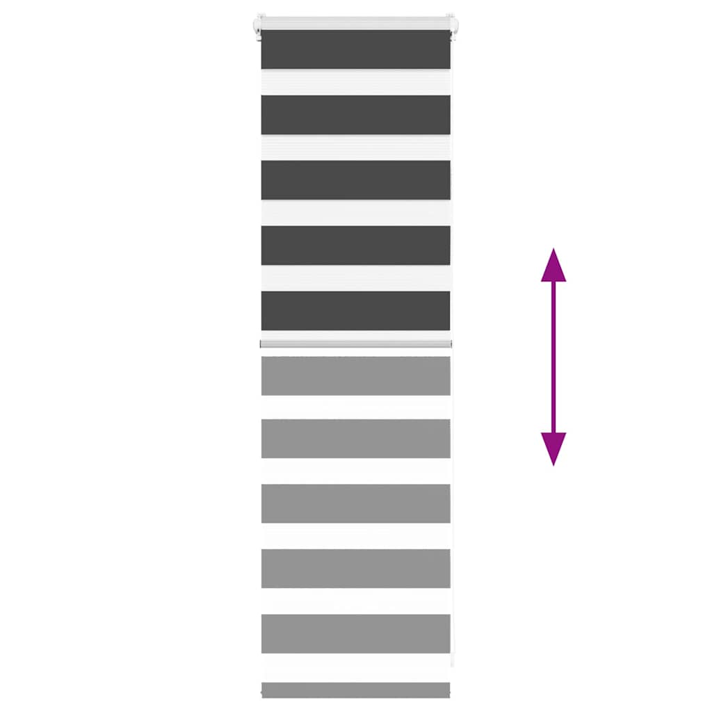 vidaXL Ζέβρα τυφλή Μαύρο Πλάτος υφάσματος 45,9 εκ. Πολυεστέρας