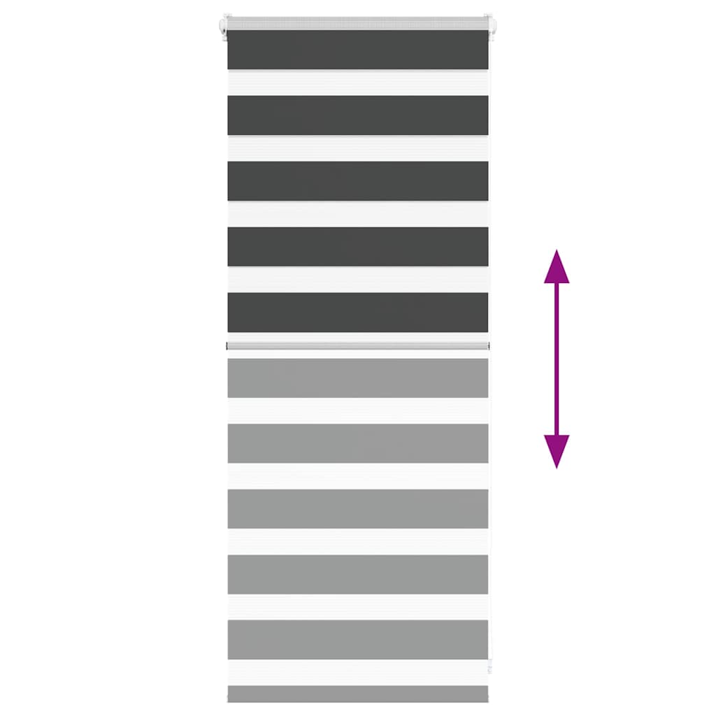 vidaXL Ζέβρα τυφλή Μαύρο Πλάτος υφάσματος 55,9 εκ. Πολυεστέρας