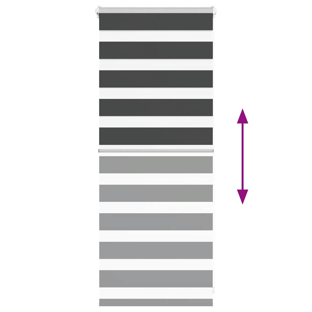 vidaXL Ζέβρα τυφλή Μαύρο Πλάτος υφάσματος 60,9 εκ. Πολυεστέρας