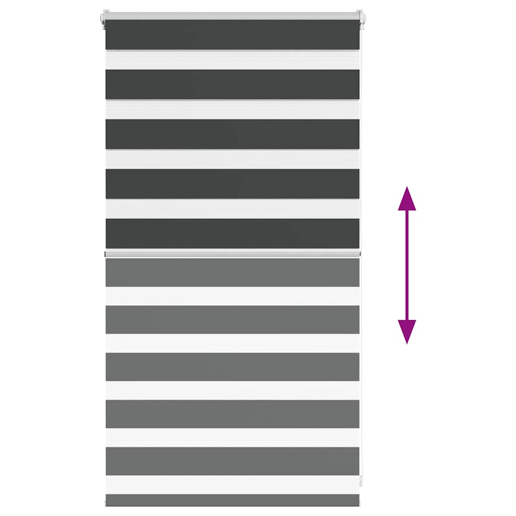 vidaXL Ζέβρα τυφλή Μαύρο Πλάτος υφάσματος 65,9 εκ. Πολυεστέρας