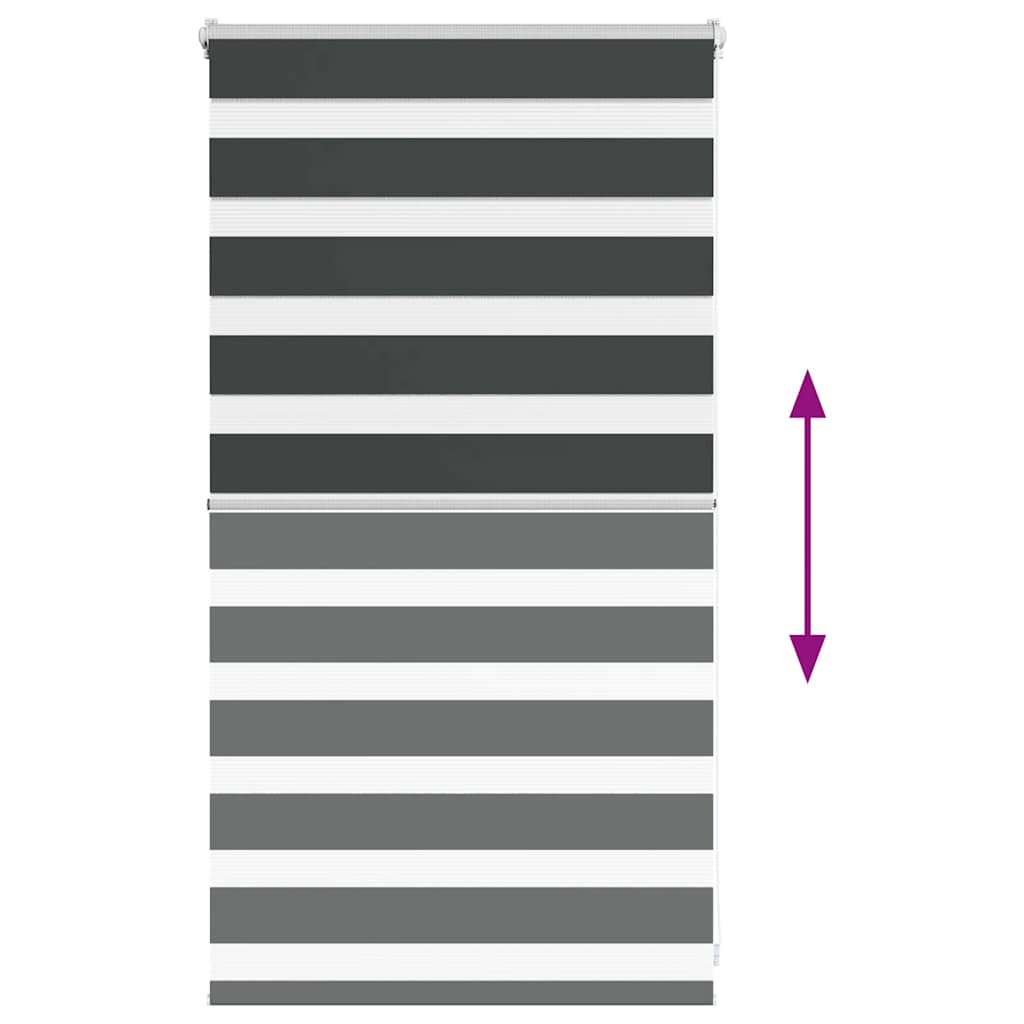 vidaXL Ζέβρα τυφλή Μαύρο Πλάτος υφάσματος 80,9 εκ. Πολυεστέρας