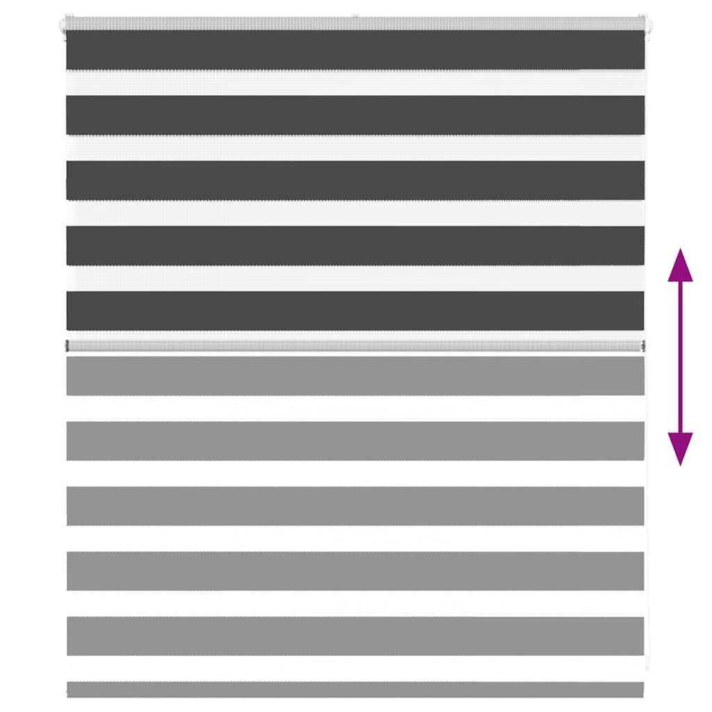 vidaXL Ζέβρα τυφλή Μαύρο Πλάτος υφάσματος 120,9 εκ. Πολυεστέρας