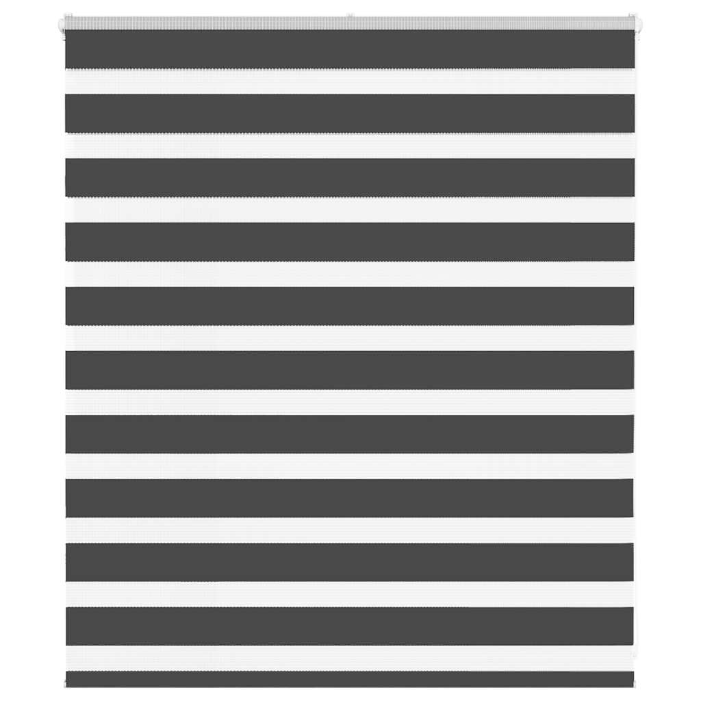 vidaXL Ζέβρα τυφλή Μαύρο Πλάτος υφάσματος 125,9 εκ. Πολυεστέρας