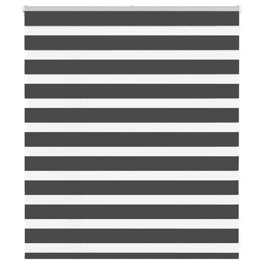 vidaXL Ζέβρα τυφλή Μαύρο Πλάτος υφάσματος 125,9 εκ. Πολυεστέρας