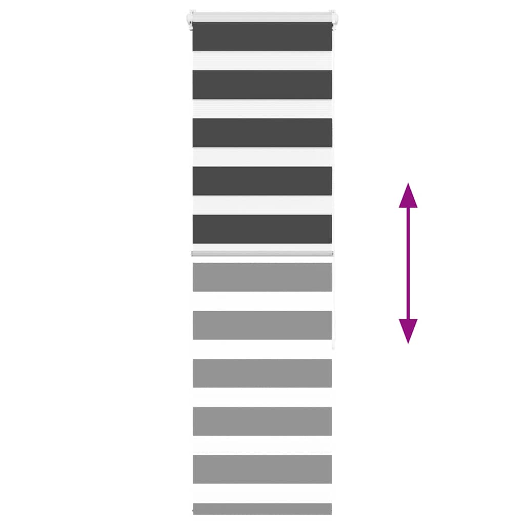 vidaXL Ζέβρα τυφλή Μαύρο Πλάτος υφάσματος 35,9 εκ. Πολυεστέρας