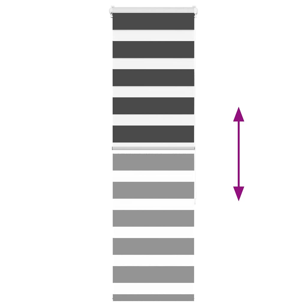 vidaXL Ζέβρα τυφλή Μαύρο Πλάτος υφάσματος 40,9 εκ. Πολυεστέρας