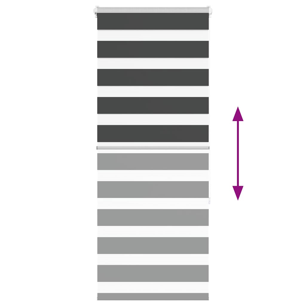 vidaXL Ζέβρα τυφλή Μαύρο Πλάτος υφάσματος 50,9 εκ. Πολυεστέρας