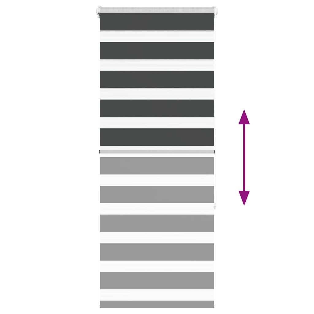 vidaXL Ζέβρα τυφλή Μαύρο Πλάτος υφάσματος 55,9 εκ. Πολυεστέρας
